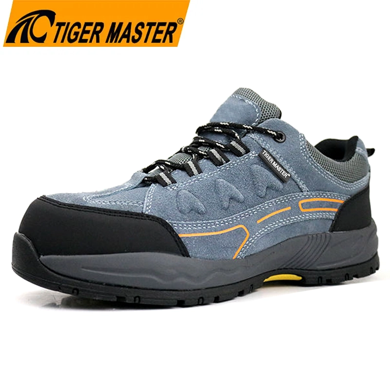 porcelana TM3451 Zapatos de seguridad deportivos para senderismo de gamuza azul antipinchazos con punta de acero para hombres fabricante