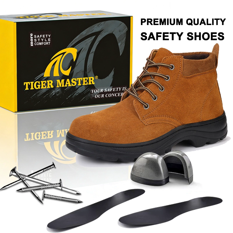 중국 TM3432 Non-slip Suede Leather Steel Toe Anti-puncture Jogger Safety Shoes - COPY - b8k692 제조업체