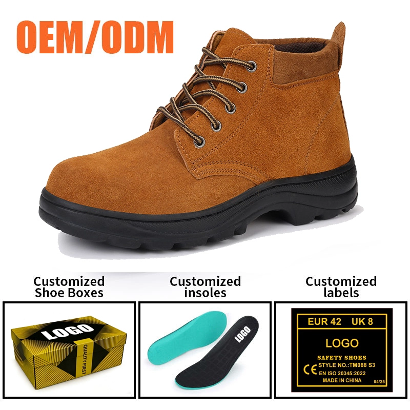 중국 TM3432 Non-slip Suede Leather Steel Toe Anti-puncture Jogger Safety Shoes - COPY - b8k692 제조업체