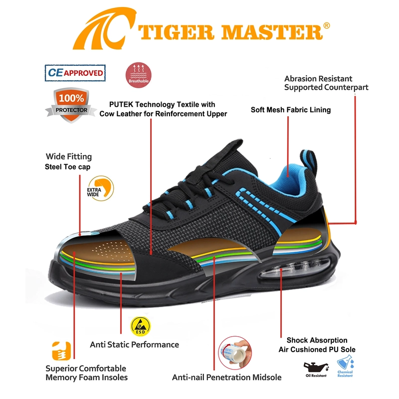 중국 TM3471 Non-slip Work Safety Shoes Full Grain Leather EU Steel Toe Anti-puncture - COPY - d9dq26 제조업체