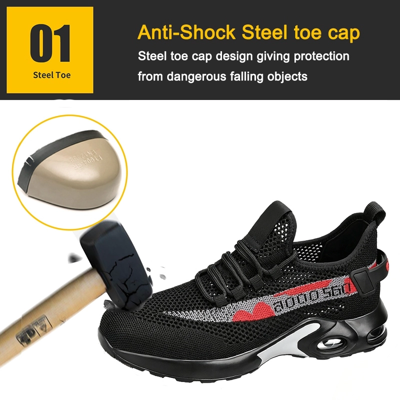 Cina TM3474 Scarpe antinfortunistiche estive traspiranti Punta in acciaio Antiperforazione Cuscino d'aria antiscivolo produttore