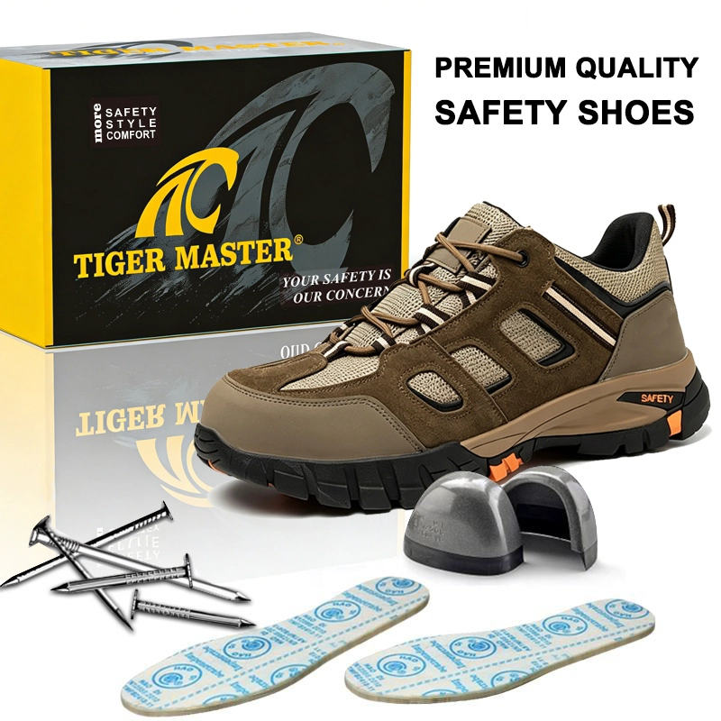 Cina TM3477 Scarpe antinfortunistiche Tiger Master Punta in acciaio Suola in gomma antiscivolo resistente all'olio antiperforazione produttore