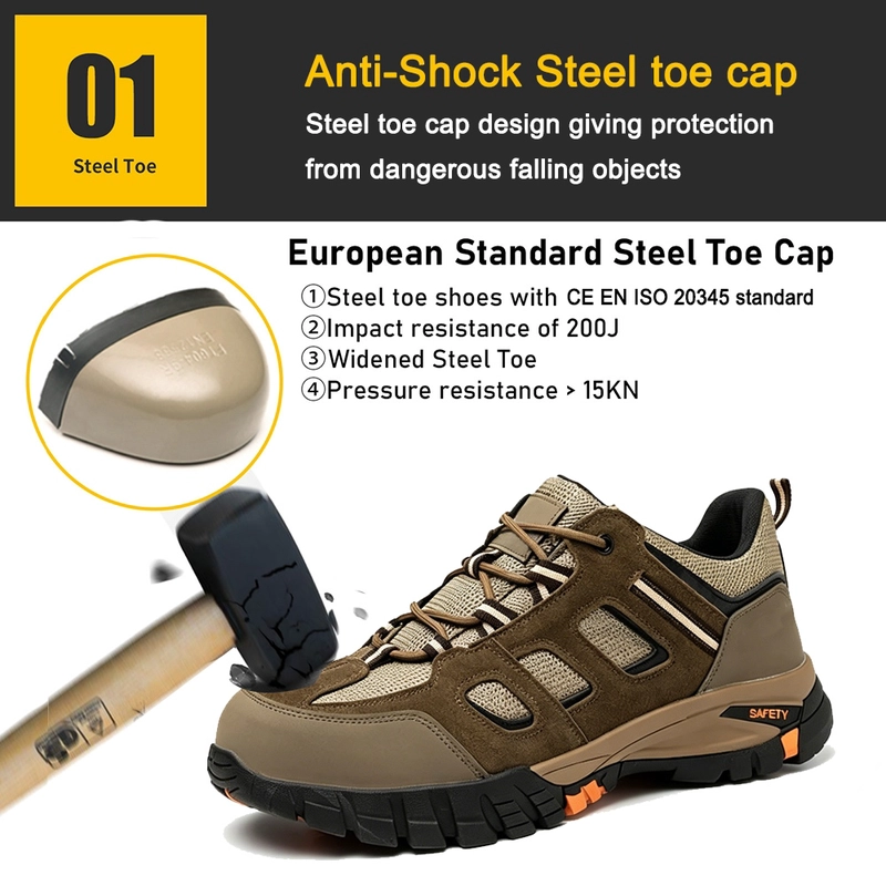 Cina TM3477 Scarpe antinfortunistiche Tiger Master Punta in acciaio Suola in gomma antiscivolo resistente all'olio antiperforazione produttore