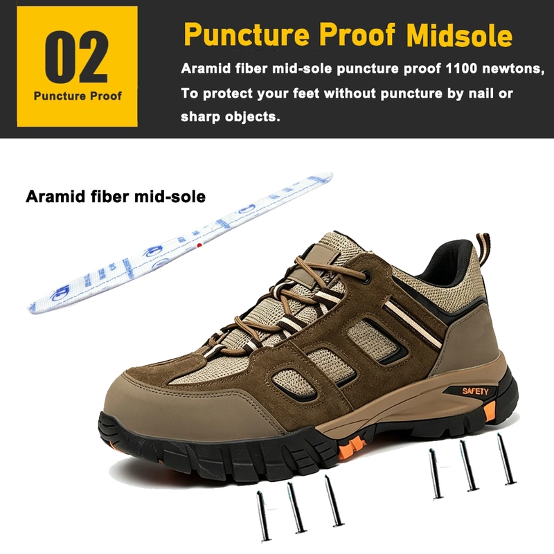 Cina TM3477 Scarpe antinfortunistiche Tiger Master Punta in acciaio Suola in gomma antiscivolo resistente all'olio antiperforazione produttore