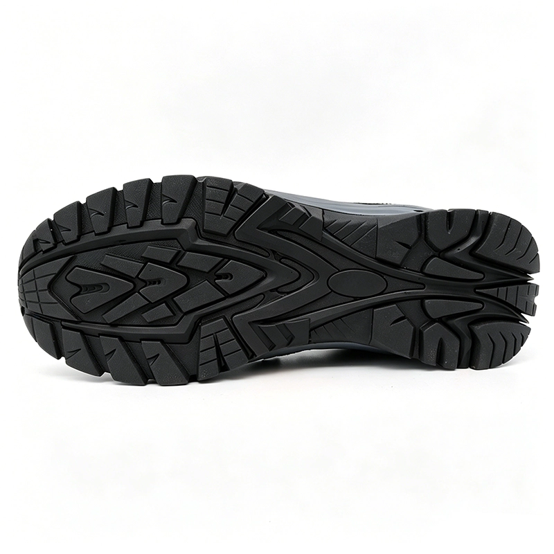 China TM3488 Sapatos de Segurança Esportivos Pretos Biqueira de Aço Antifuro Sola de Borracha Antiderrapante fabricante