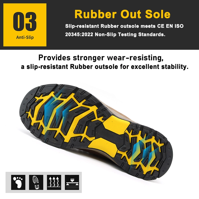 porcelana TM3501 Zapatos de seguridad para senderismo al aire libre a prueba de pinchazos con punta de acero EVA y suela de goma fabricante