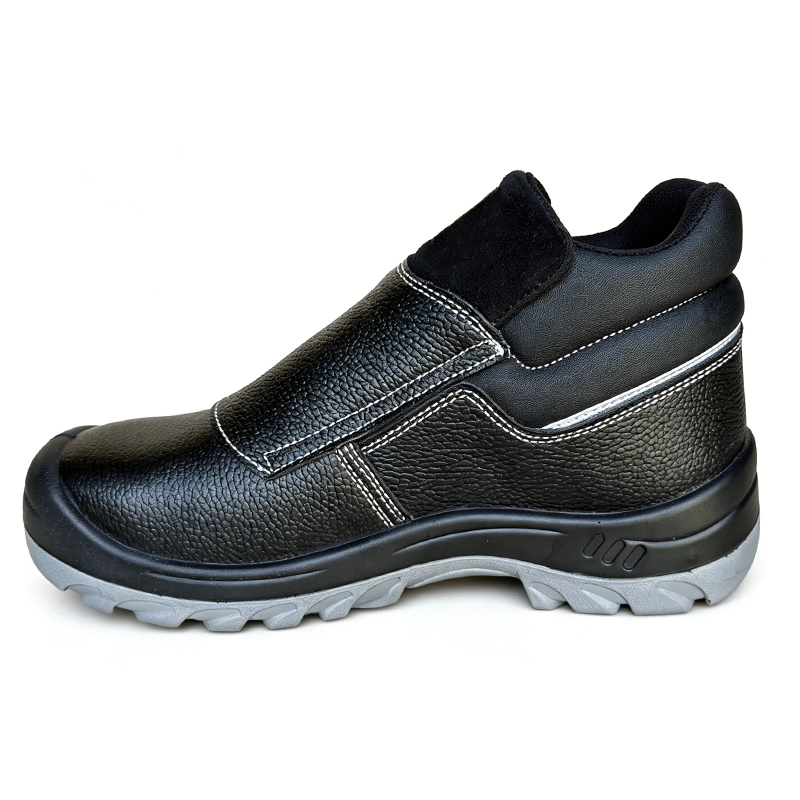 porcelana TM3502 Zapatos de seguridad para soldadura de cuero, antideslizantes, antigolpes, a prueba de pinchazos, para la industria del acero fabricante
