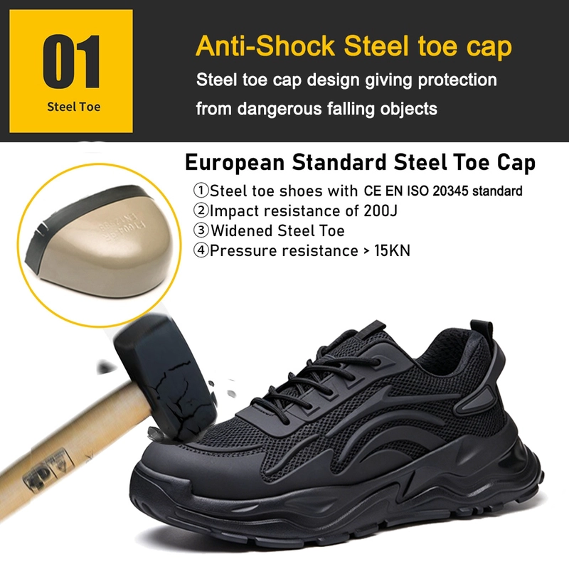 Cina TM3482 Anti-slip Steel Toe Puncture-proof Sports Work Safety Shoes Breathable - COPY - 6o1nfk produttore