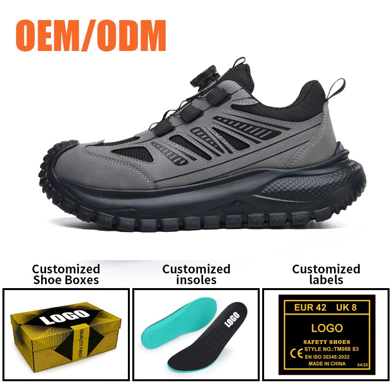 porcelana TM3507 Zapatos de seguridad deportivos de moda antipinchazos con punta de acero y cierre giratorio ligeros fabricante