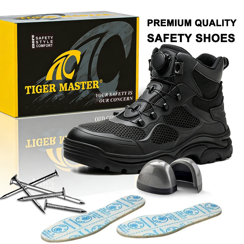 porcelana TM3512 Botas de seguridad industriales a prueba de pinchazos con punta de acero superior KPU con sistema de encaje rápido fabricante