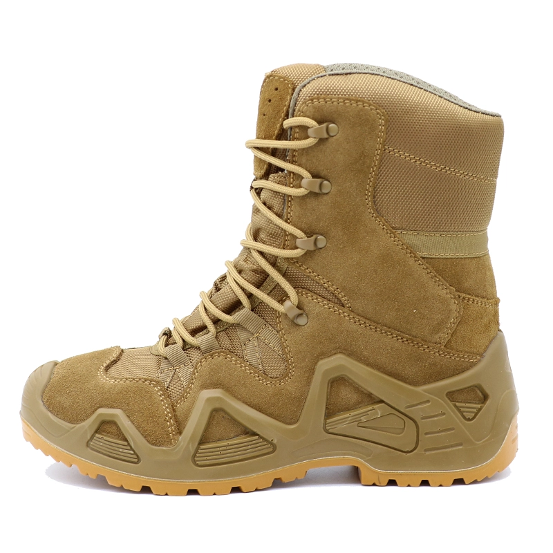China TM1903H Anti-slip Suede Leather Non-safety Outdoor Training Climbing Hiking Boots for Men manufacturer