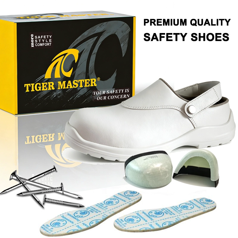 Cina TM8004 Scarpe antinfortunistiche da chef da cucina antistatiche con punta composita resistente all'olio antiscivolo bianche produttore