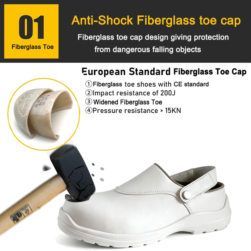 Cina TM8004 Scarpe antinfortunistiche da chef da cucina antistatiche con punta composita resistente all'olio antiscivolo bianche produttore