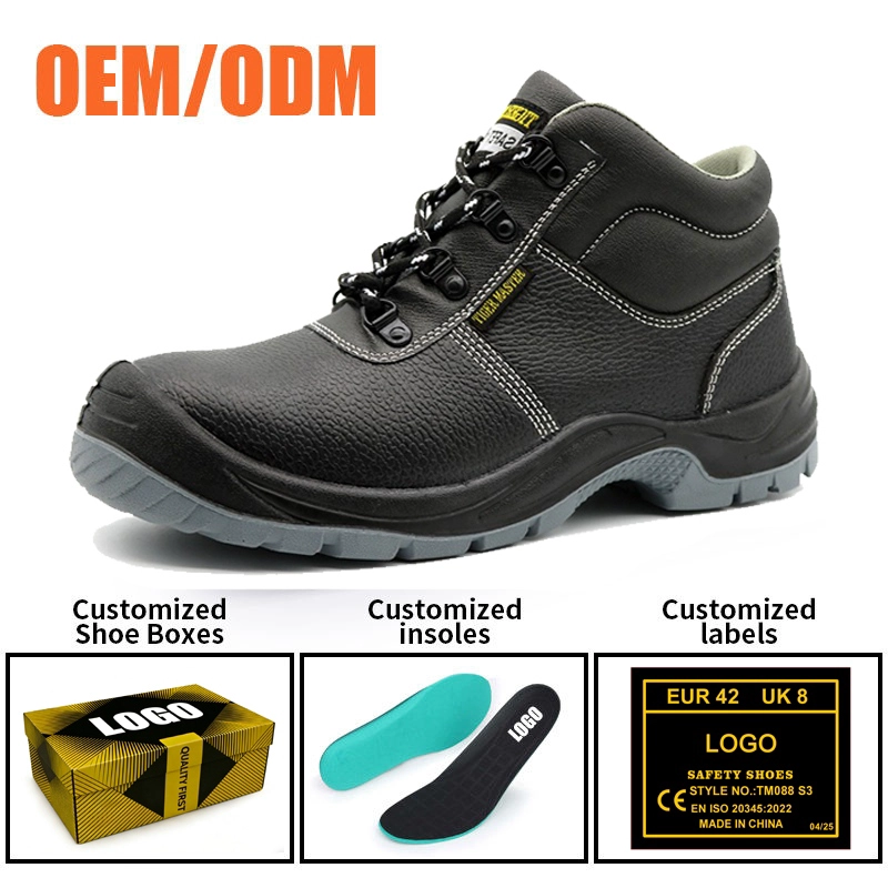 Chine TM3186 Anti-slip Steel Toe Puncture-proof Leather Construction Work Safety Shoes - COPY - kn46ok fabricant