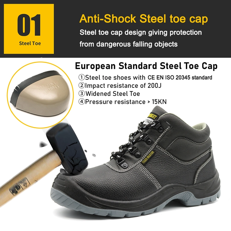 Chine TM3186 Anti-slip Steel Toe Puncture-proof Leather Construction Work Safety Shoes - COPY - kn46ok fabricant