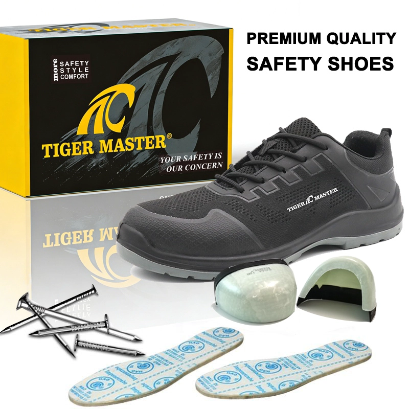 porcelana TM292A Zapatos de seguridad deportivos no metálicos antipinchazos con punta de fibra de vidrio antideslizante para taller fabricante