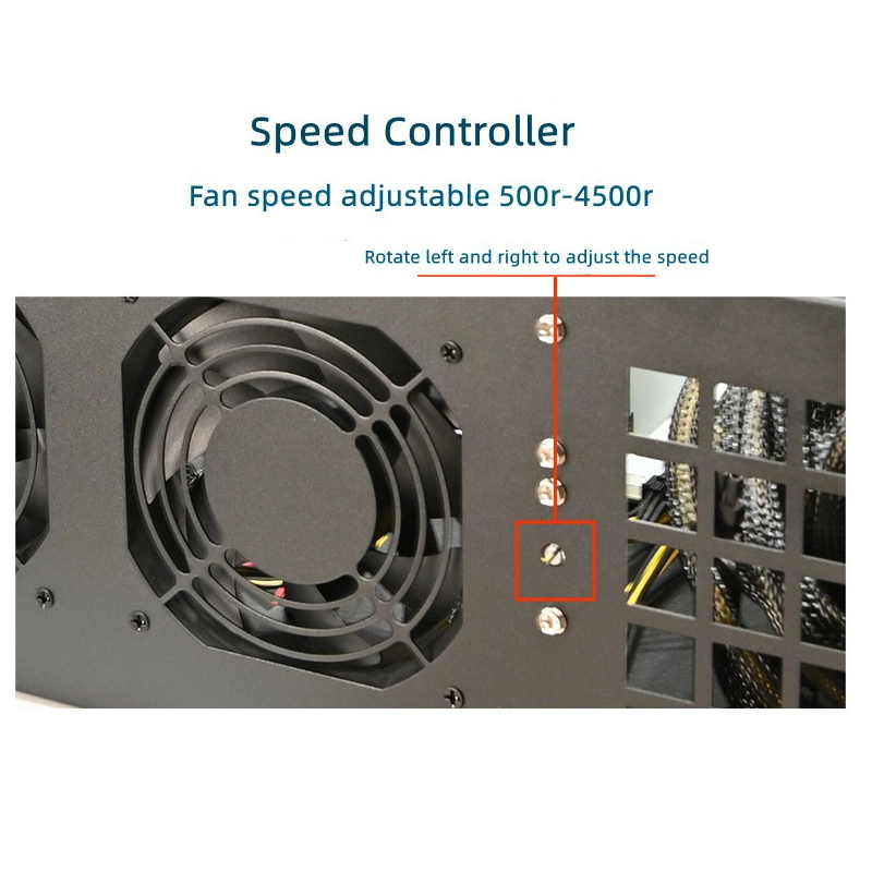 China 857S volles GPU-Rig 6,5 cm/7,0 cm Kartenabstand, Netzteil 2000 W/2500 W/3300 W Hersteller