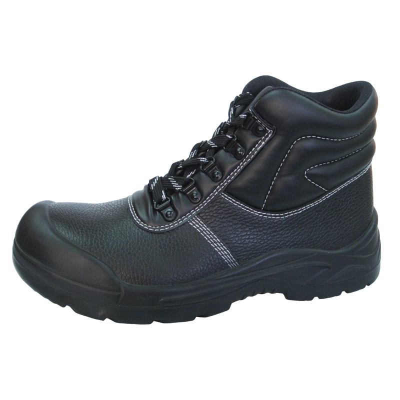 China 0145 bufflao leather PU injection safety work shoes manufacturer