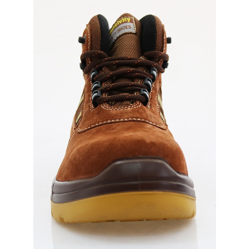 China 0145 high ankle suede leather pu injection work safety shoes manufacturer