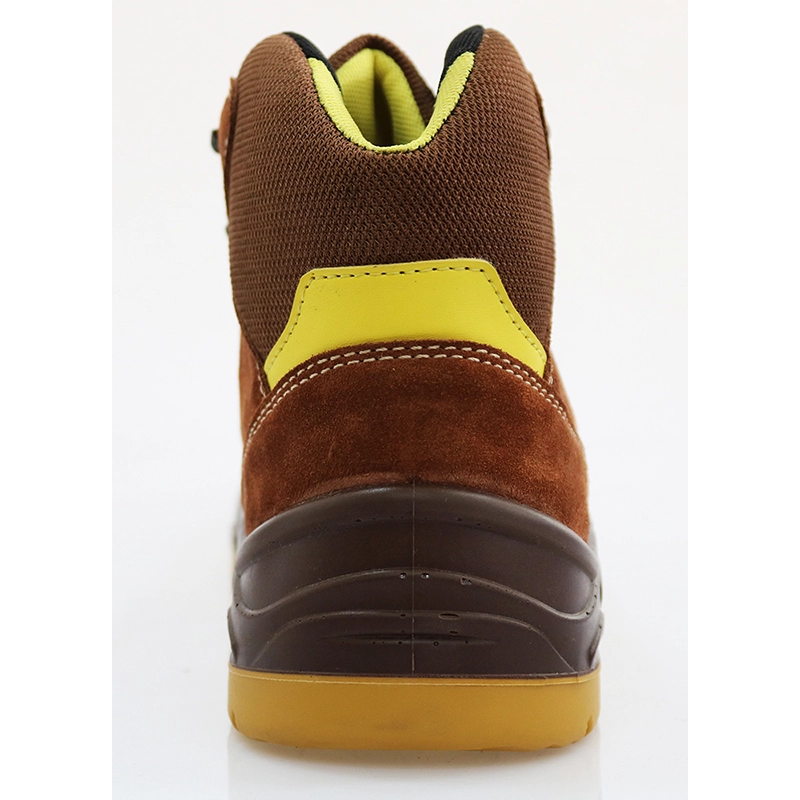 China 0145 high ankle suede leather pu injection work safety shoes manufacturer