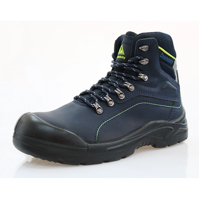 China 0147 genuine leather PU injection working safety shoes boots Hersteller