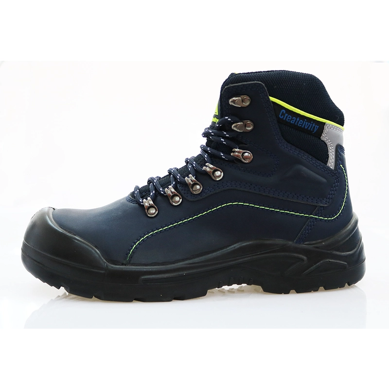 China 0147 genuine leather PU injection working safety shoes boots Hersteller