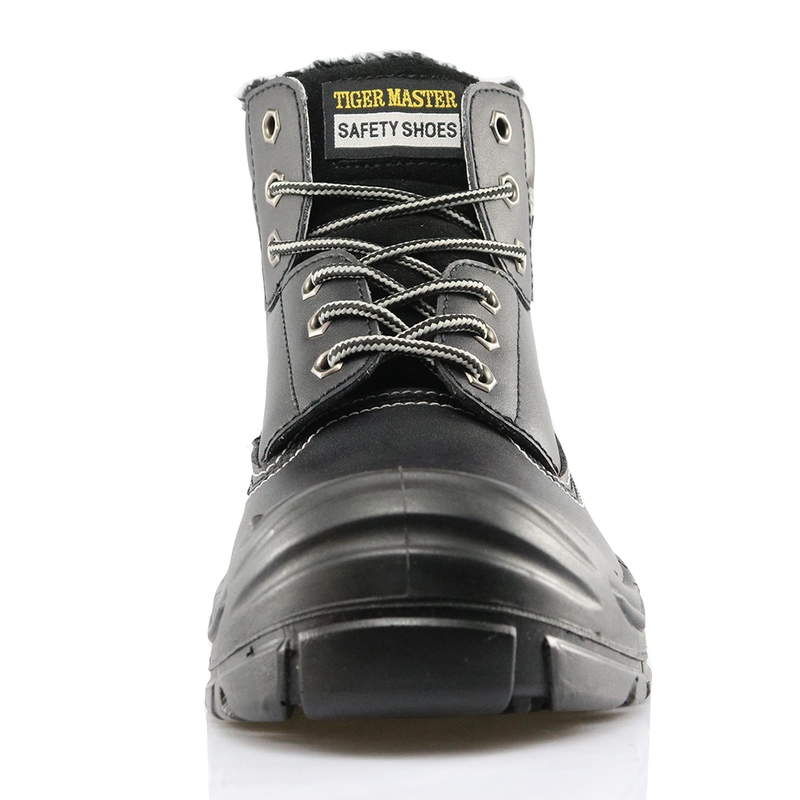 Chine 0158 noir fourrure en cuir véritable Russie chaussures de sécurité pour les hommes d'hiver fabricant