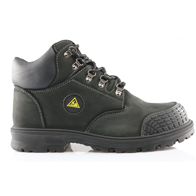 China 0190 wenzhou black nubuck leather safety men boots manufacturer