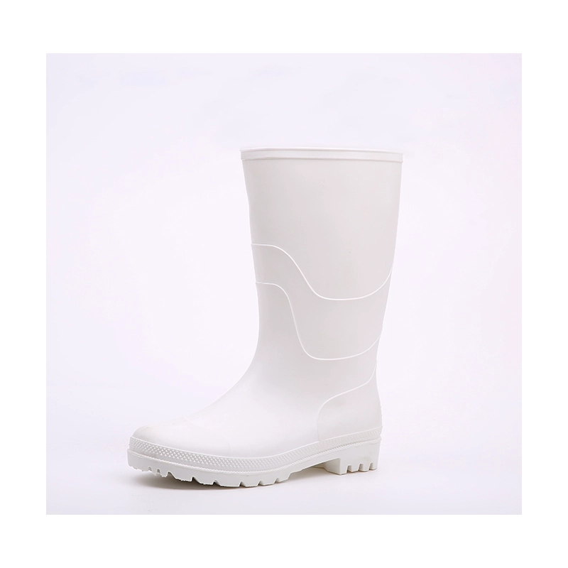 China 101-1 White oil acid alkali resistant anti slip waterproof food industry pvc rain boots manufacturer