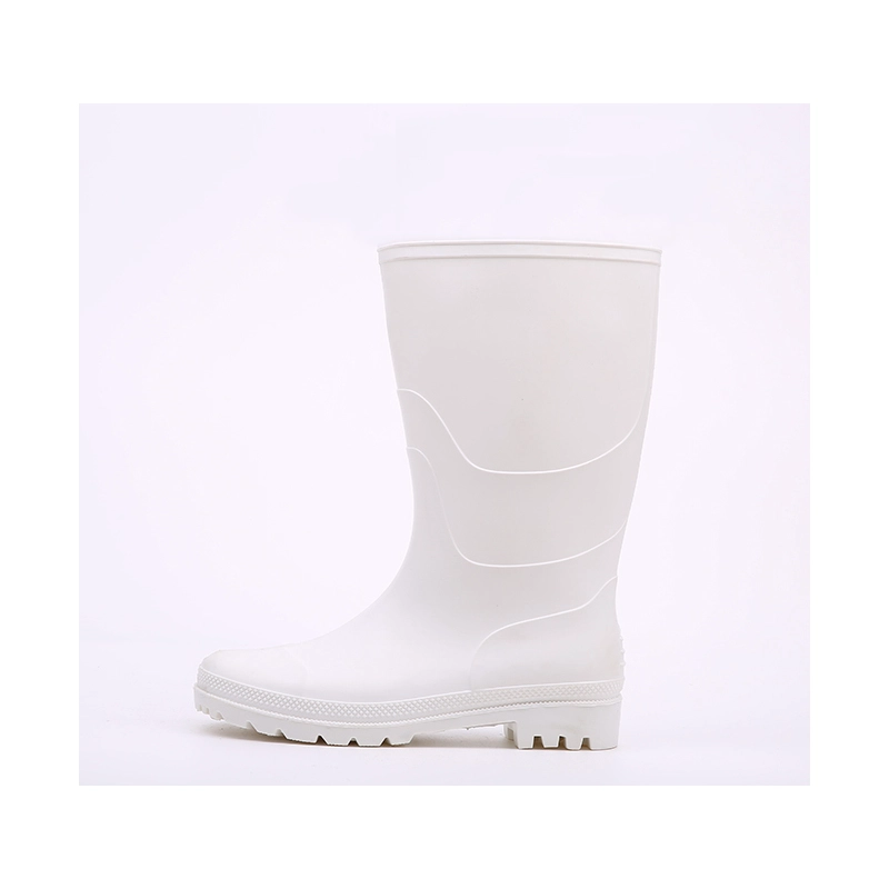 China 101-1 White oil acid alkali resistant anti slip waterproof food industry pvc rain boots manufacturer
