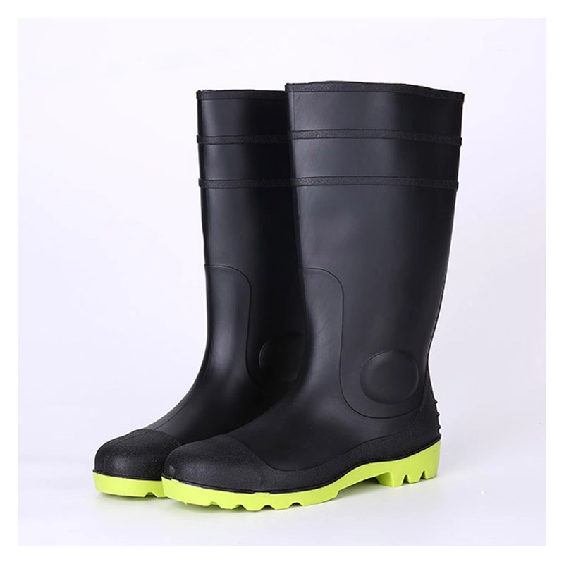 China 106-3 cheap safety rain boots with steel toe and steel plate manufacturer