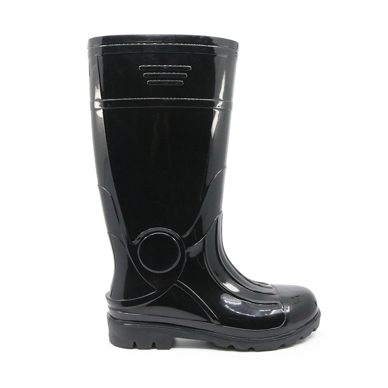 الصين 107-3 black glitter pvc rain boots for work الصانع