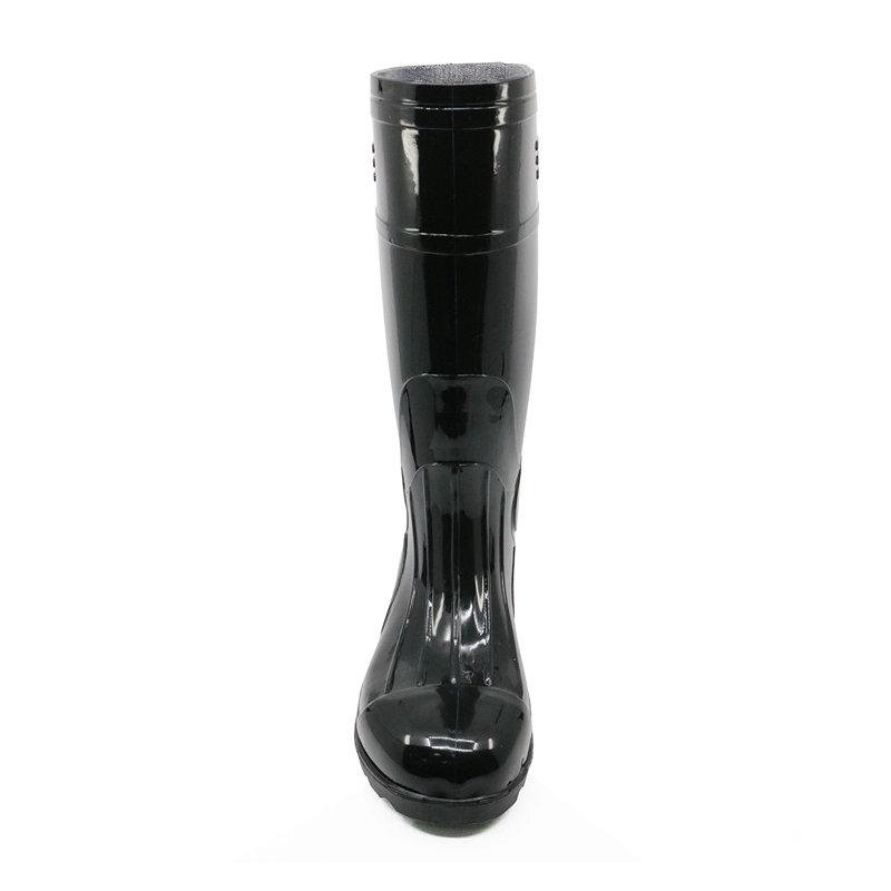 الصين 107-3 black glitter pvc rain boots for work الصانع