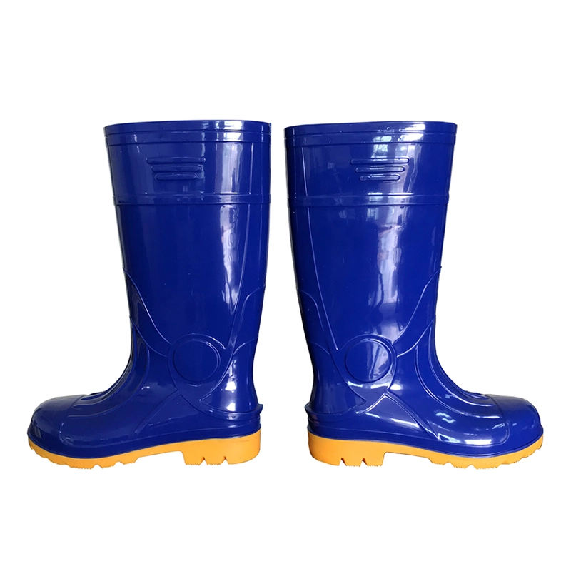 China 107-2 oil resistant waterproof steel toe pvc work boots manufacturer