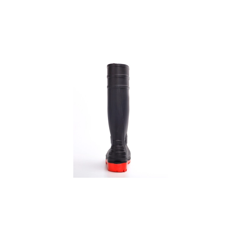 China 108-9 black oil resistant steel toe safety rain boots pvc manufacturer