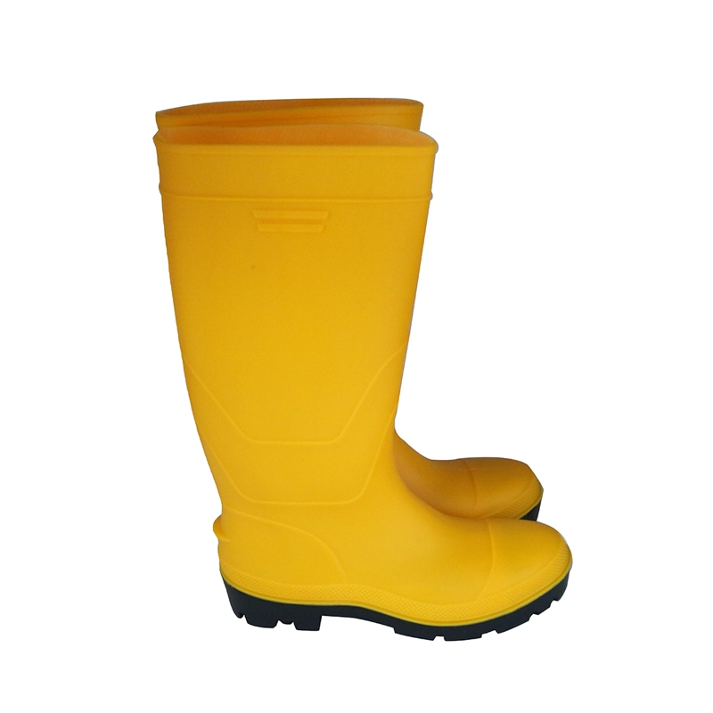 China 109-Y yellow safety wellington rain boots $4 manufacturer