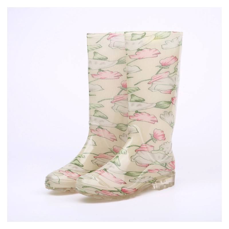 China 202-3 fashion shiny pvc rain boots for lady manufacturer