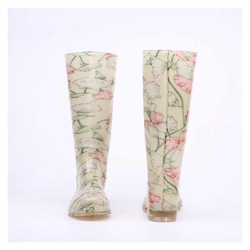 China 202-3 fashion shiny pvc rain boots for lady manufacturer