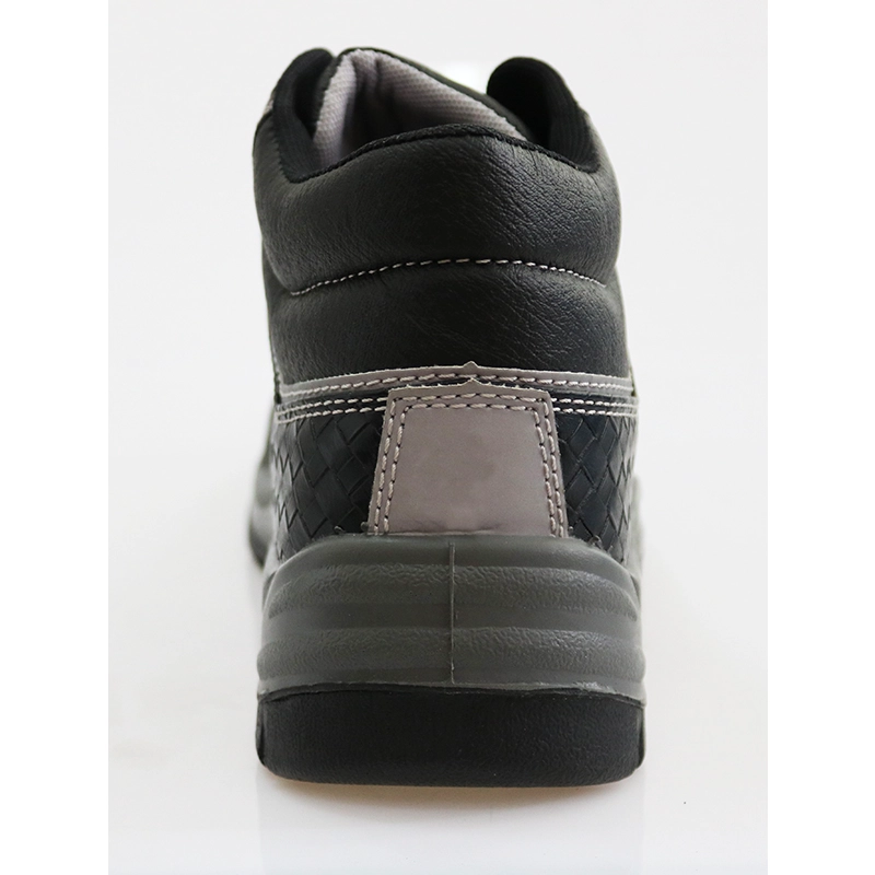 China 3002 microfiber leather black steel toe safety shoes manufacturer
