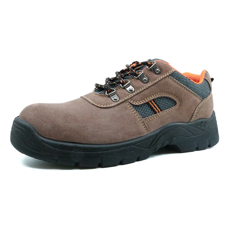 China 5040L low ankle cheap suede leather steel toe sport safety shoes manufacturer