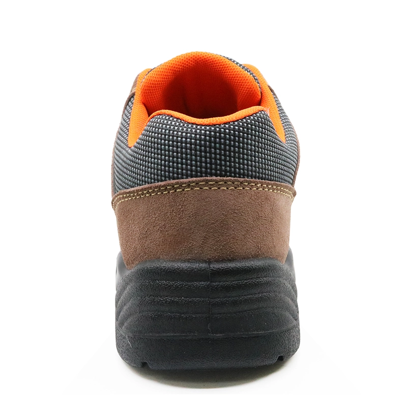 China 5050 Anti slip suede leather steel toe cap breathable workshop safety shoe manufacturer