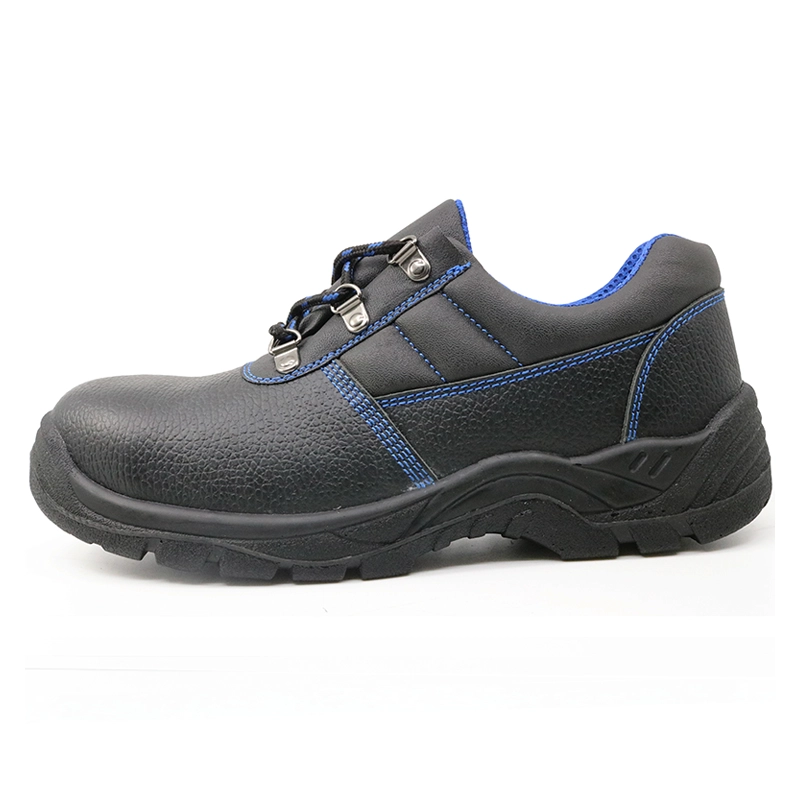 China 5072 Low ankle slip resistant cheap black steel toe cap work shoes manufacturer