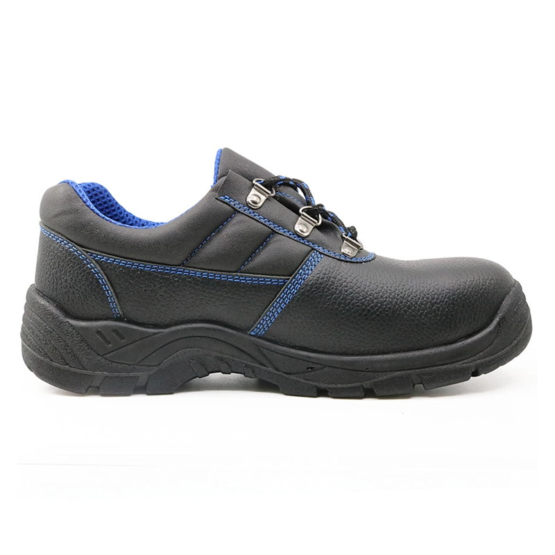China 5072 Low ankle slip resistant cheap black steel toe cap work shoes manufacturer