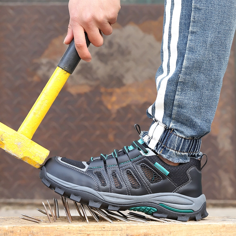 China 609 resistente ao óleo anti-deslizamento luz de peso respirável esporte sapatos de segurança sapatilhas dedo do pé fabricante