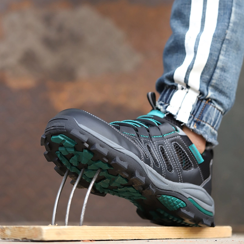 China 609 resistente ao óleo anti-deslizamento luz de peso respirável esporte sapatos de segurança sapatilhas dedo do pé fabricante