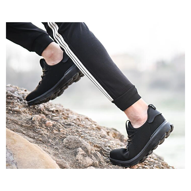 China 701 Black light weight steel toe prevent puncture comfortable sport men safety shoes manufacturer