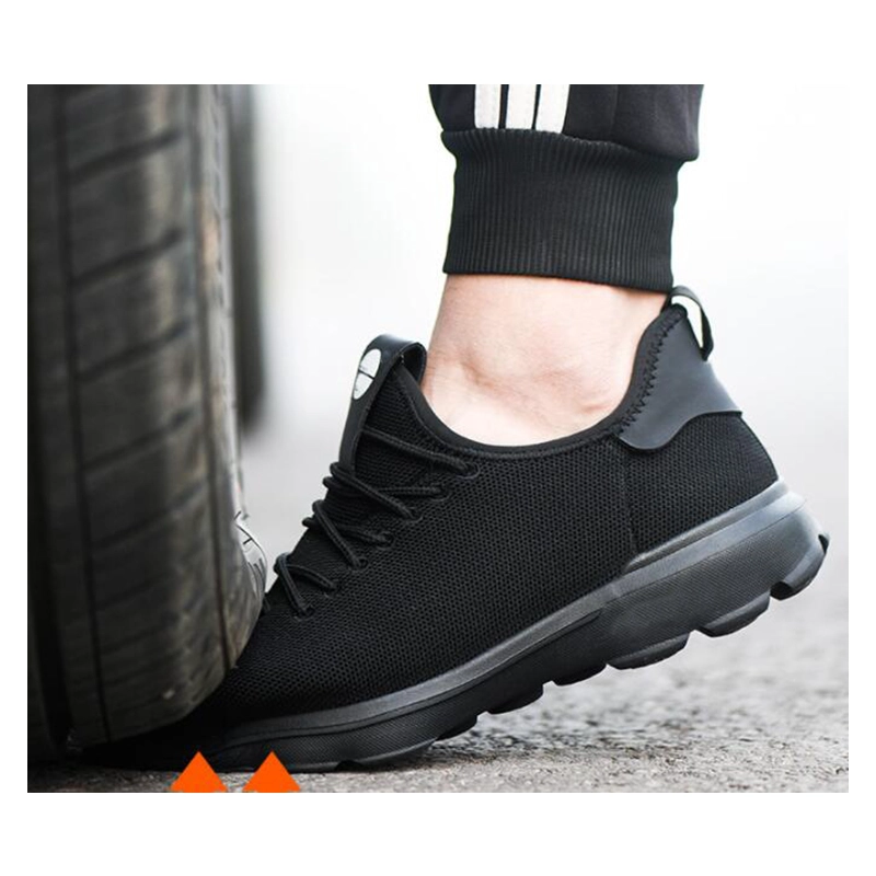 China 701 Black light weight steel toe prevent puncture comfortable sport men safety shoes manufacturer