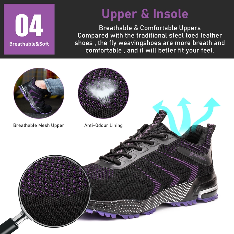 China 763 Non-slip soft rubber sole anti puncture fashion sport safety shoe sneaker steel toe manufacturer