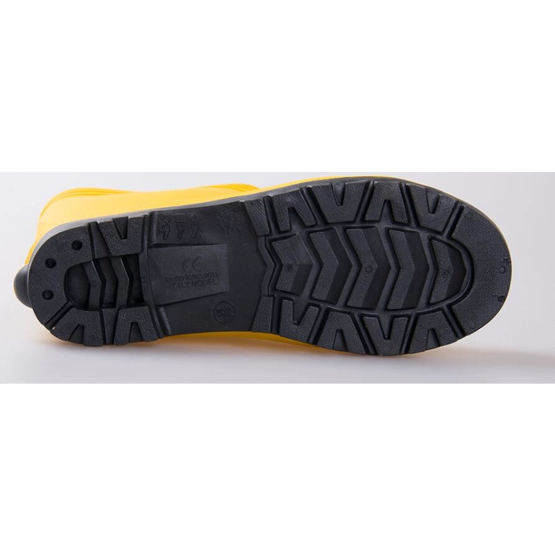 China AYBS yellow steel toe pvc safety rain boots manufacturer