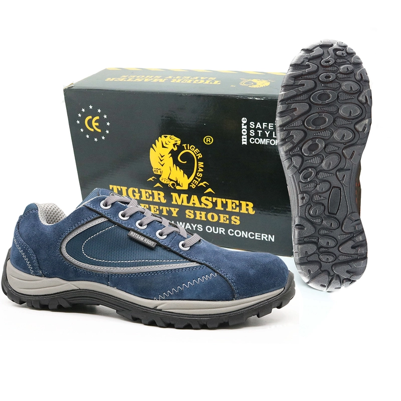 China BTA019 PU injection suede leather composite toe sport type work shoes manufacturer